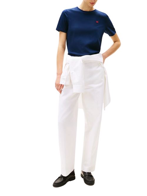 T-shirt donna blu in cotone Tommy Hilfiger | WW0WW45522C1G